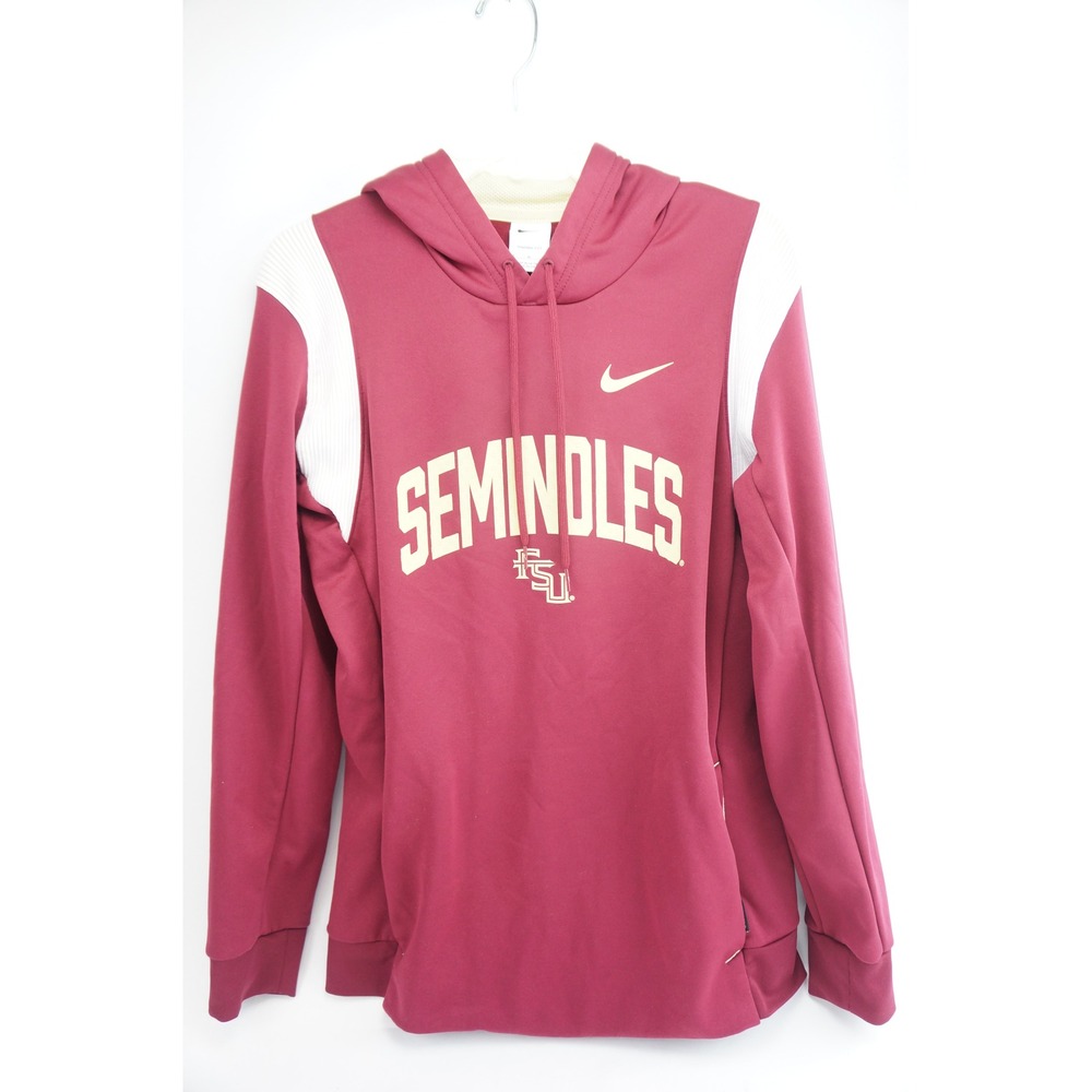 Nike Hoodie Mens Medium Red FSU Seminoles Therma-FIT On-Field Pullover Excellent